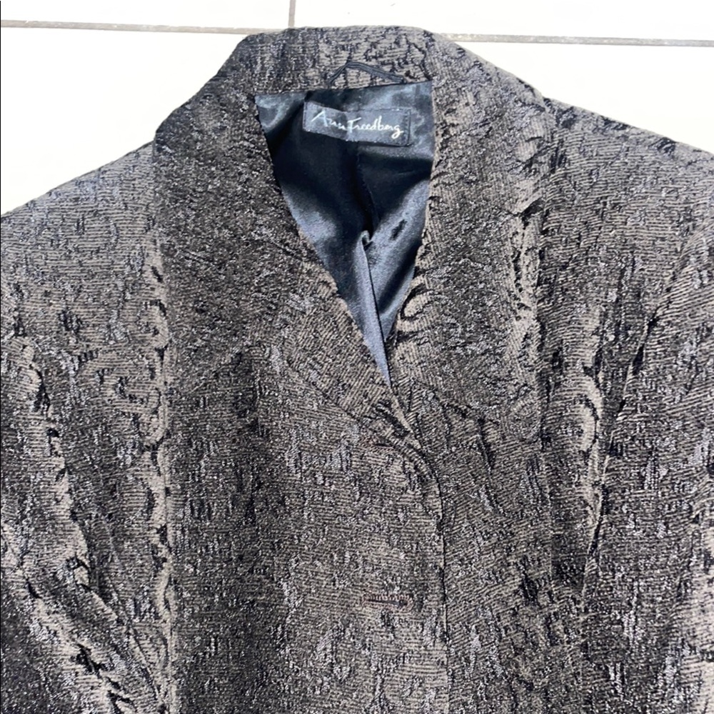 Ann Freedberg Textured Charcoal Blazer